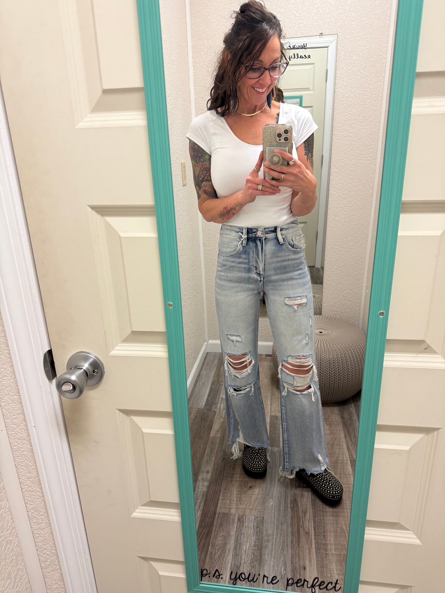 Who Dis Distressed High Rise Vintage Cropped Jeans