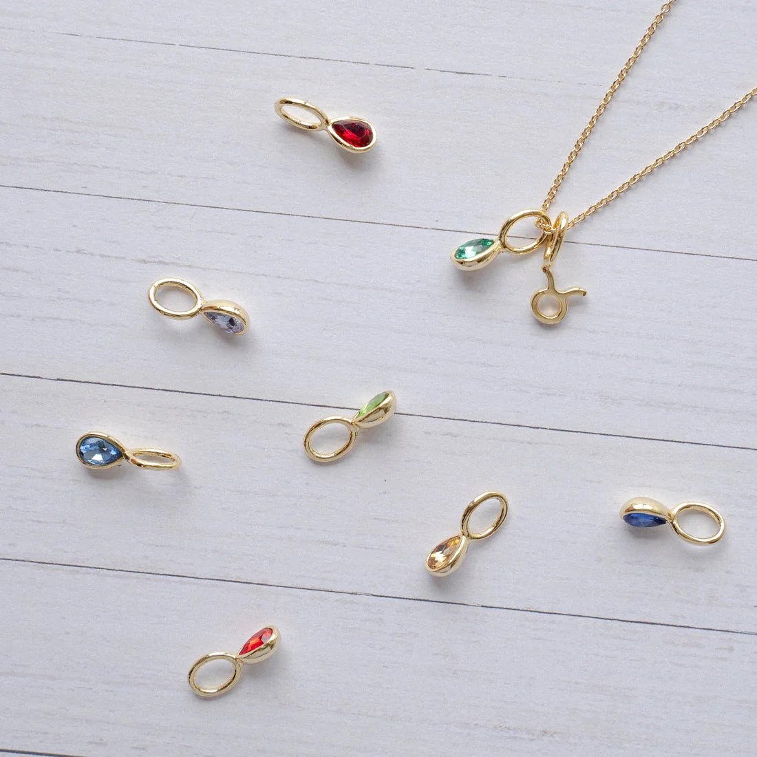 Birthstone Charms Gold