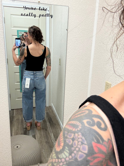 Becca Barrel High Rise Risen Jeans