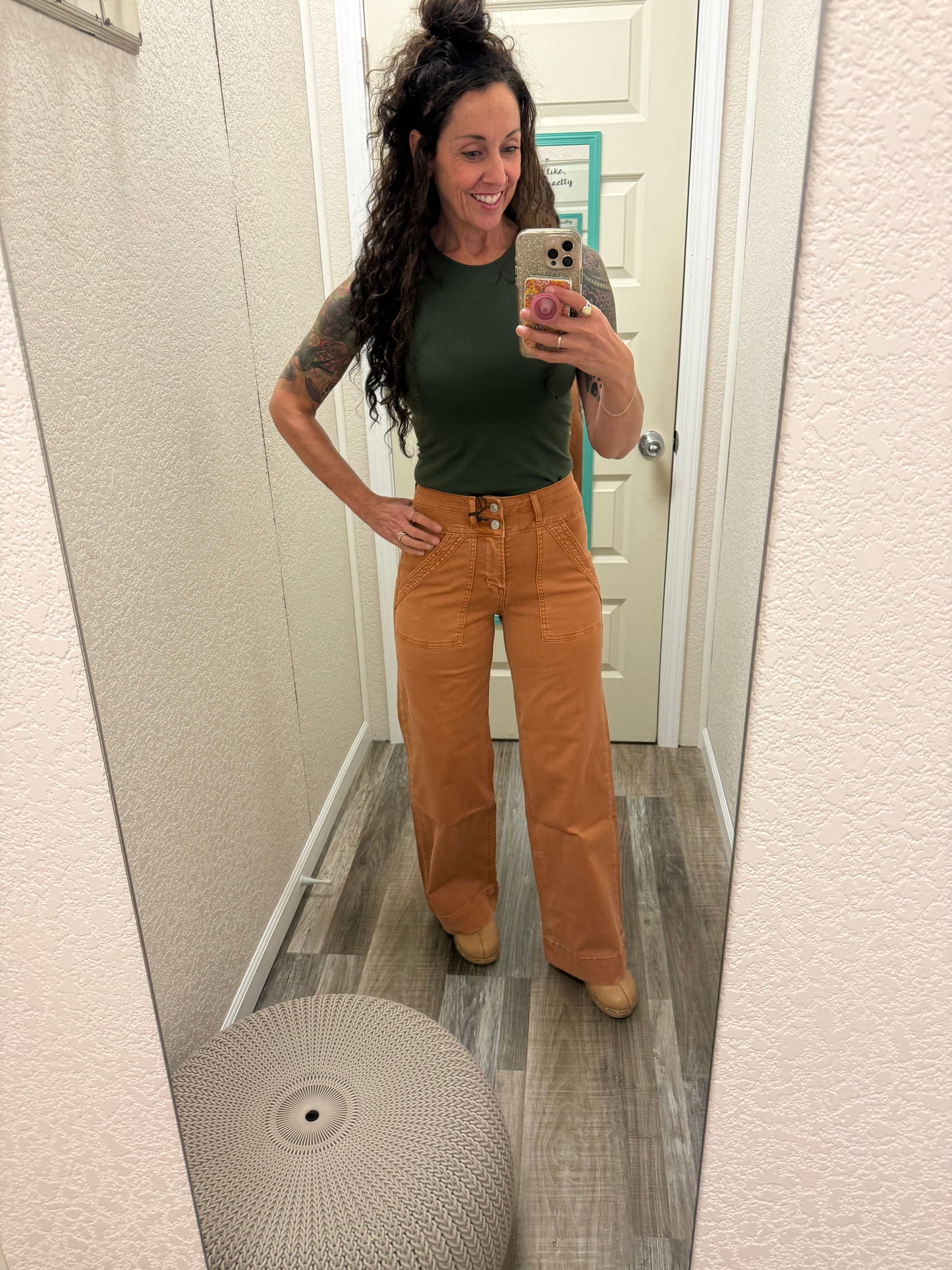 Leaf Season Jeans Hi Rise Wide Leg Mica Jeans