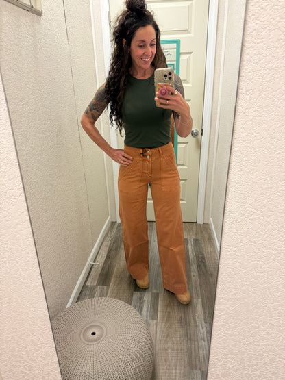 Leaf Season Jeans Hi Rise Wide Leg Mica Jeans