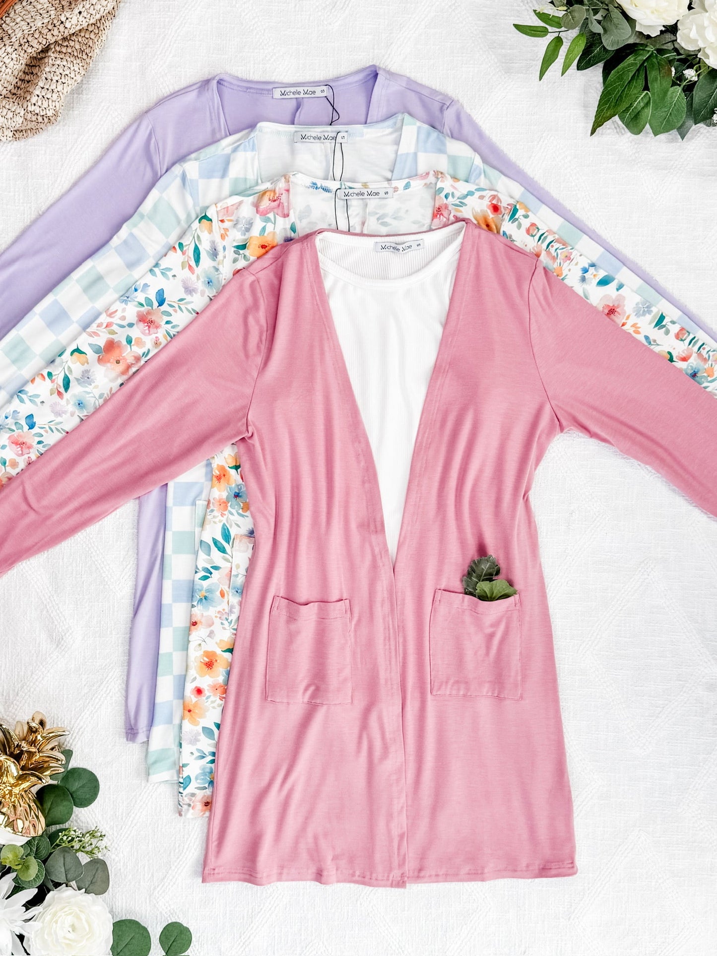 IN STOCK Classic Cardigan - Watercolor Floral