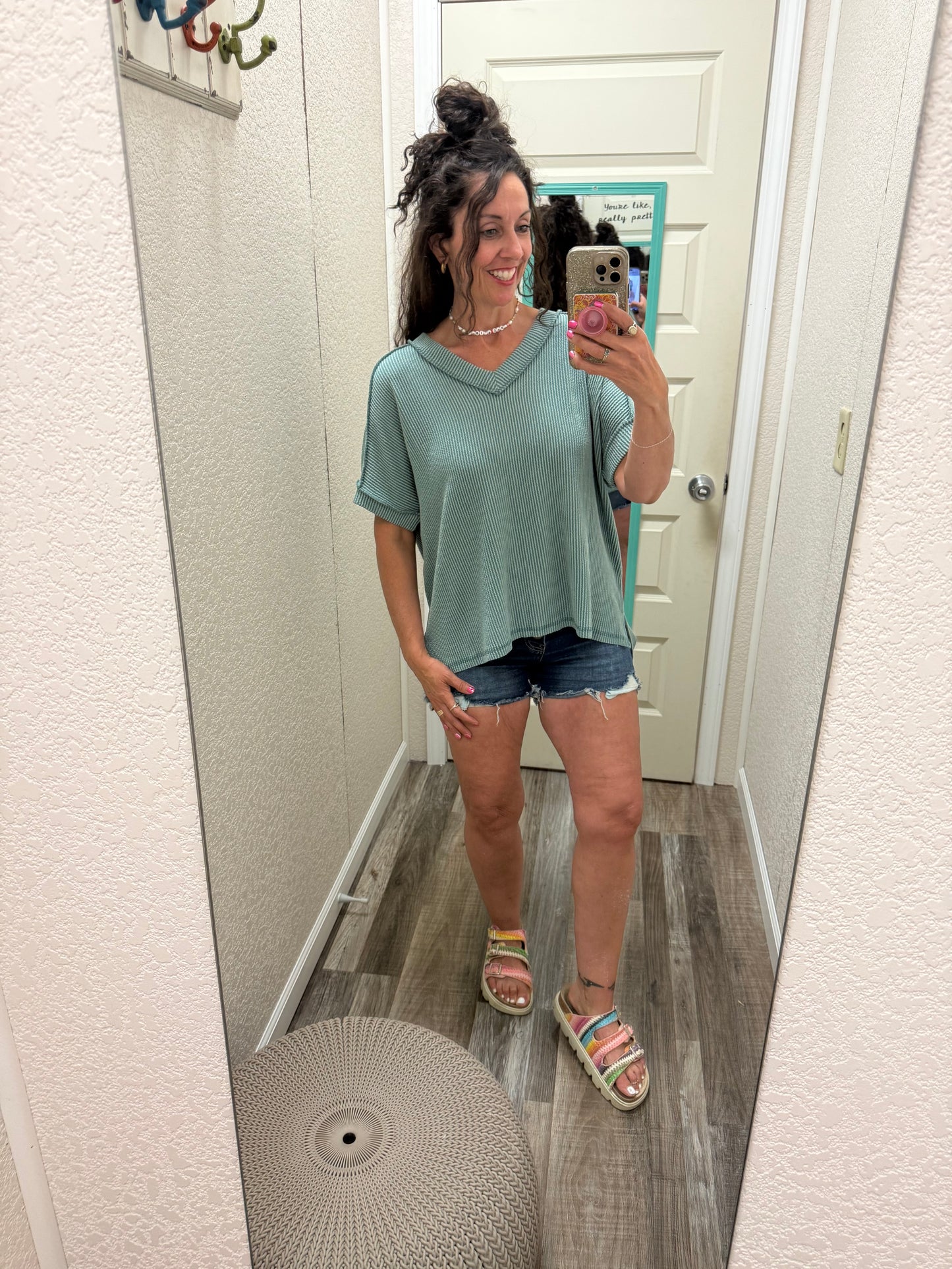 Courtney Corded V neck