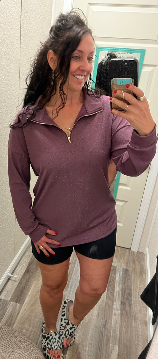 Purple Rain - 1/4 Zip Pullover