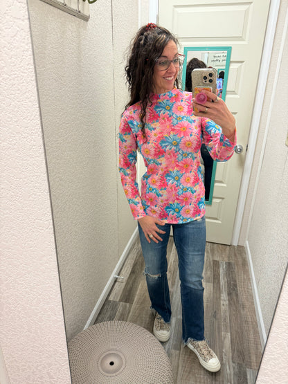 Daisy Mesh Top
