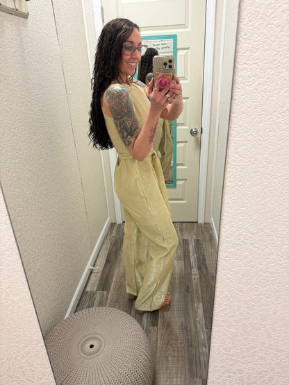 Golden Glitz & Glam Jumpsuit