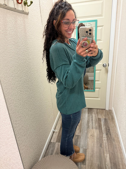 Autumn Nights Ribbed Long Sleeve Top