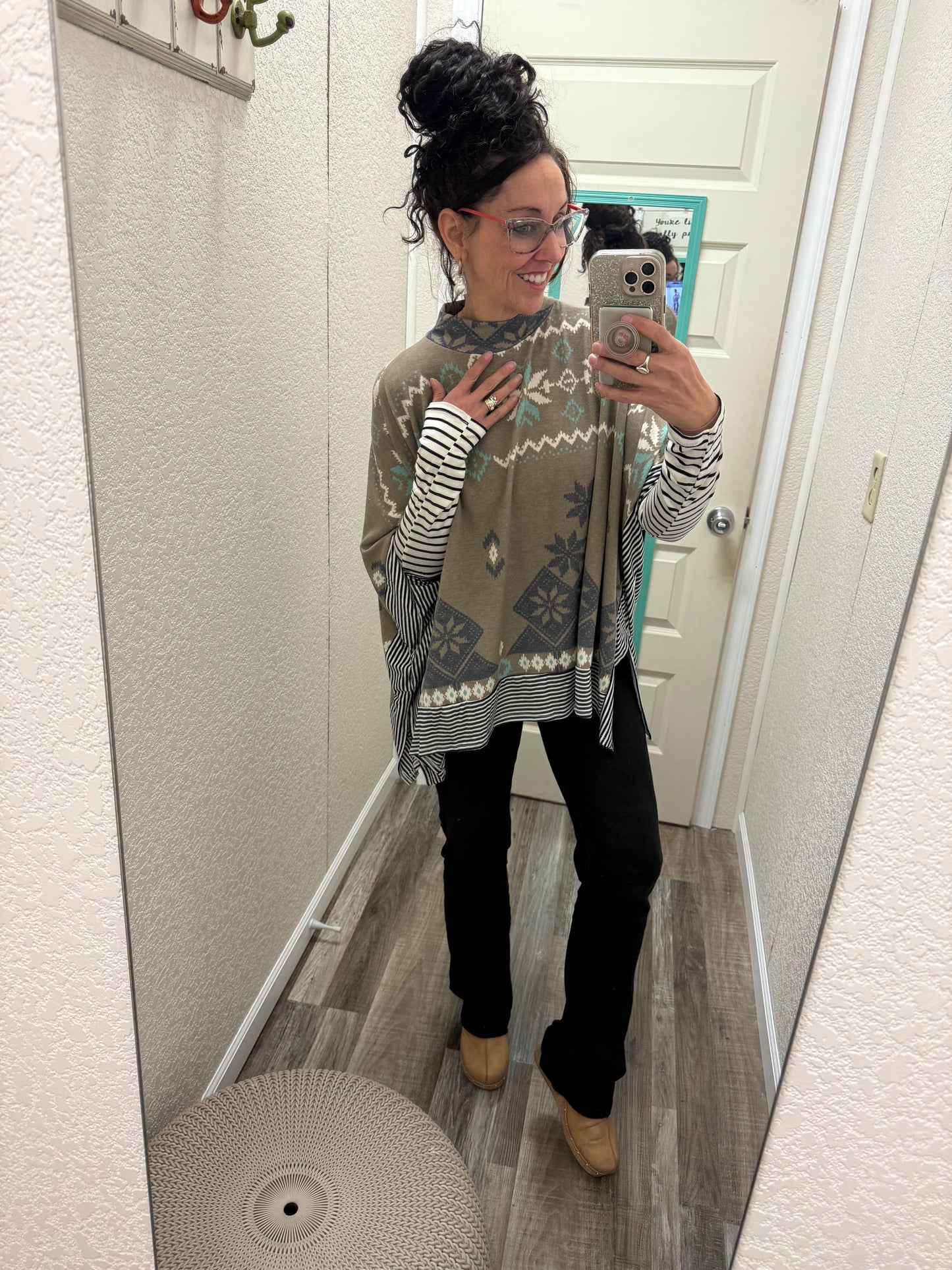 Pamela Poncho Tunic Top