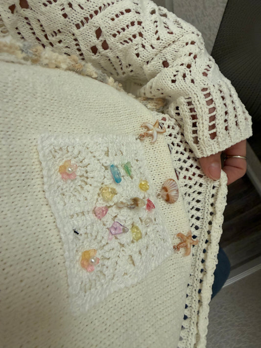 SeaShells Loose Knit Hoodie