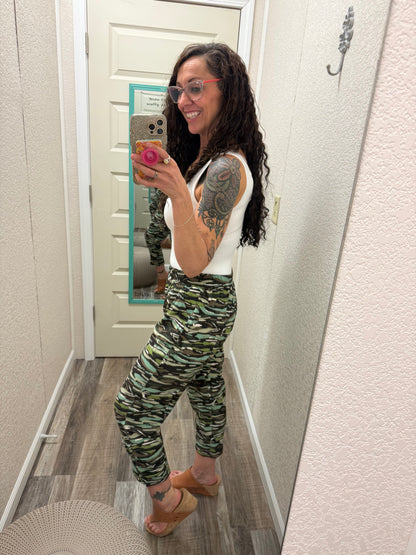 Swishie Swooshie Capris With Side Ruching