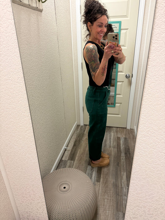 Gwendolyn Green Barrel High Rise Risen Jeans
