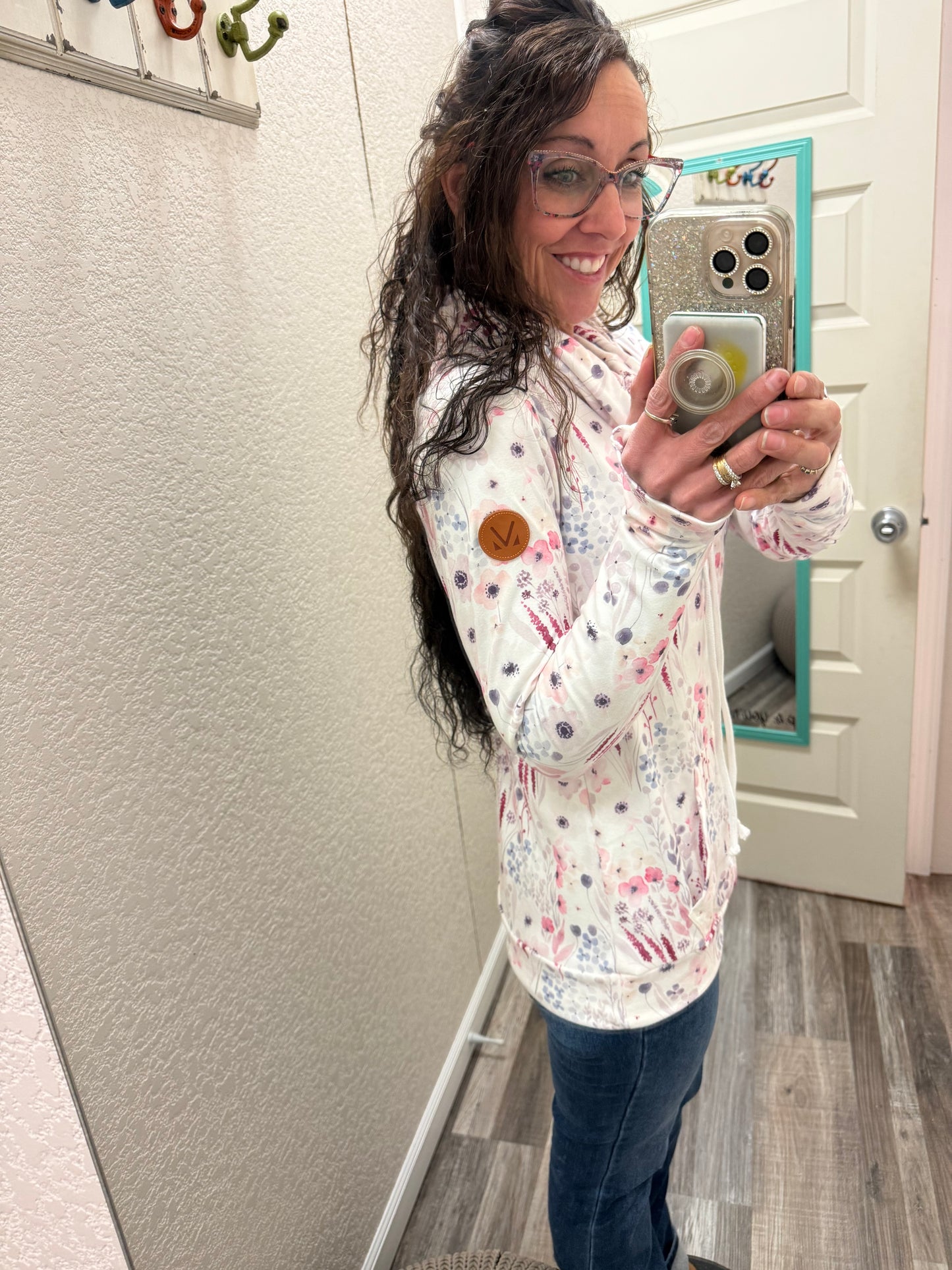 Wildflower Garden Soft Funnel Neck Pullover By Michelle Mae