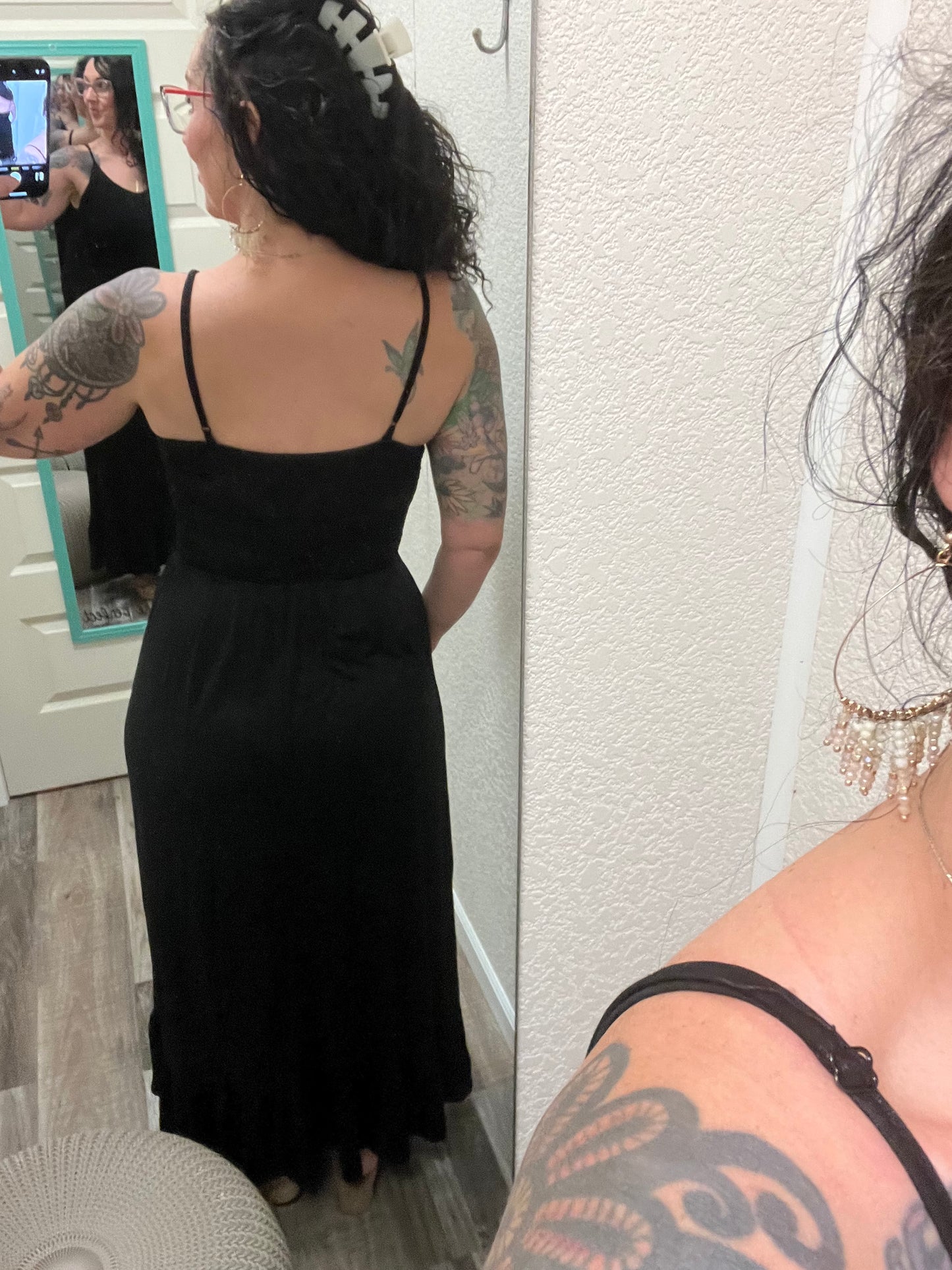 Maddie black maxi dress