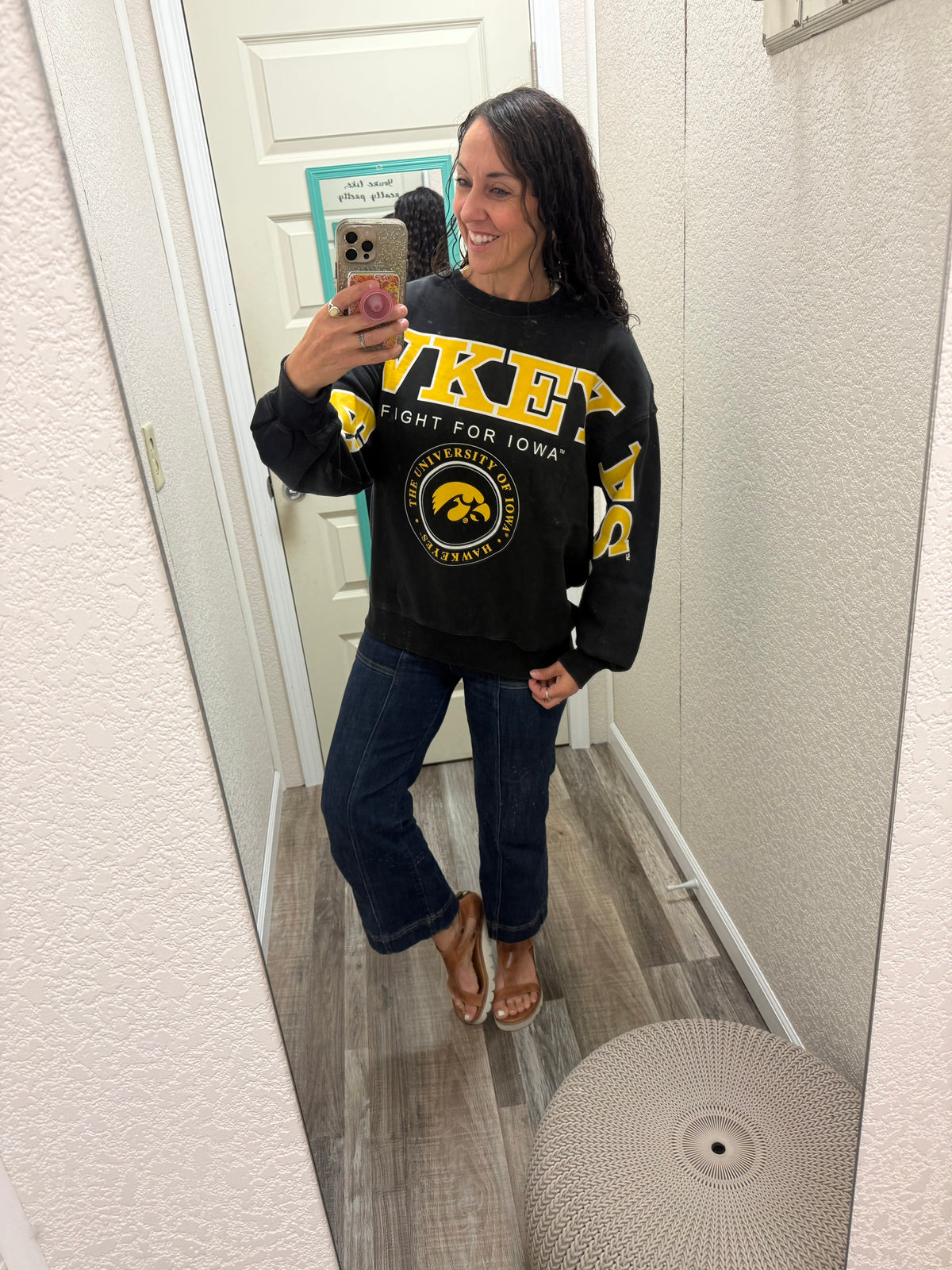 Iowa Hawkeyes Split Sleeve Crew