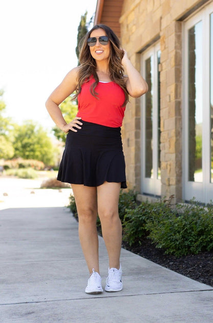 Black Brielle Skort with Pockets