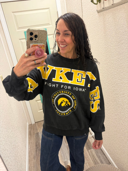 Iowa Hawkeyes Split Sleeve Crew