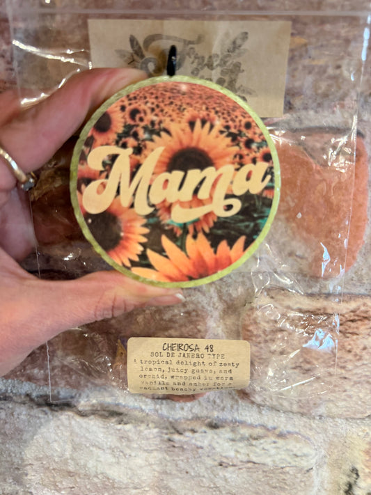 Mama Sunflower Freshie - tropical beachy