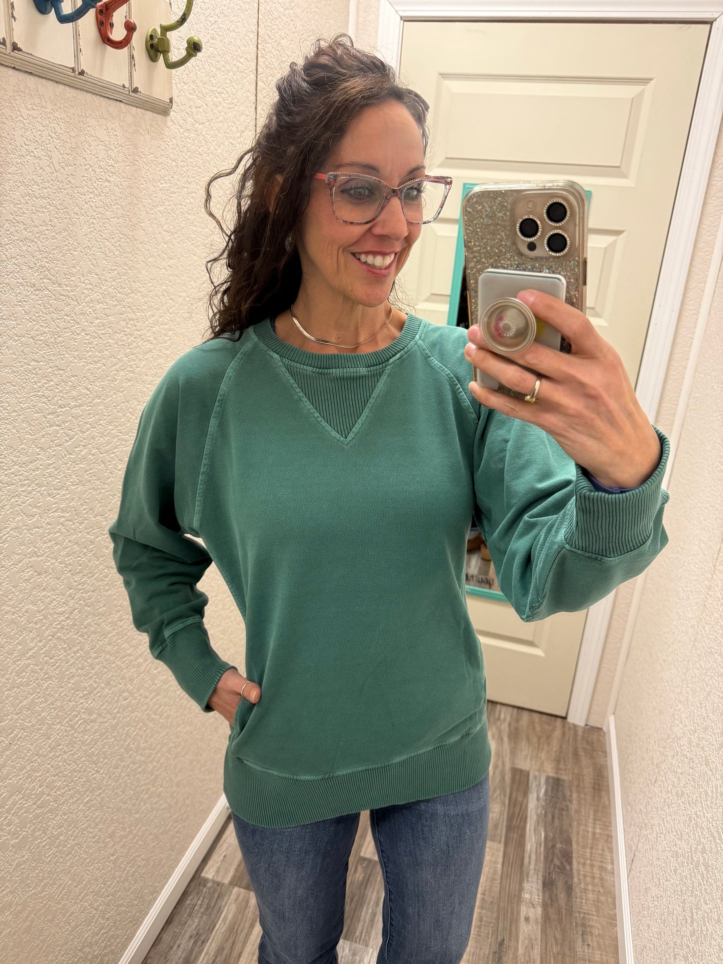 Donna Crewneck Sweatshirt With Pockets