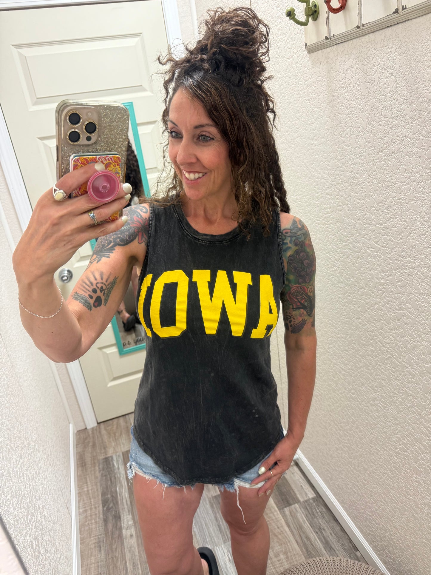IOWA MINERAL GRAPHIC TANK TOP: Mineral Black - PreOrder