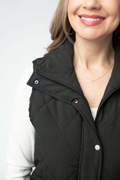 IN STOCK Remy Zip Up Vest - Black