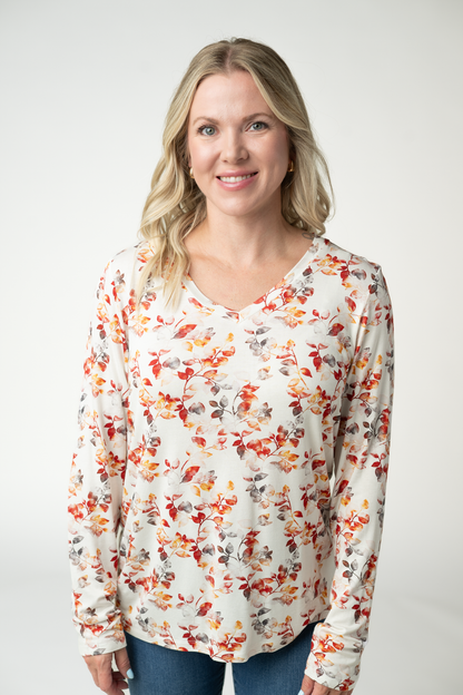 09.09 EN ROUTE Larissa Long Sleeve - Autumn Watercolor