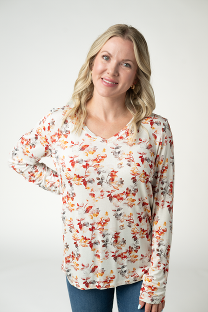09.09 EN ROUTE Larissa Long Sleeve - Autumn Watercolor
