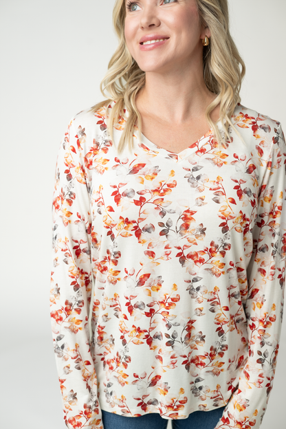 09.09 EN ROUTE Larissa Long Sleeve - Autumn Watercolor