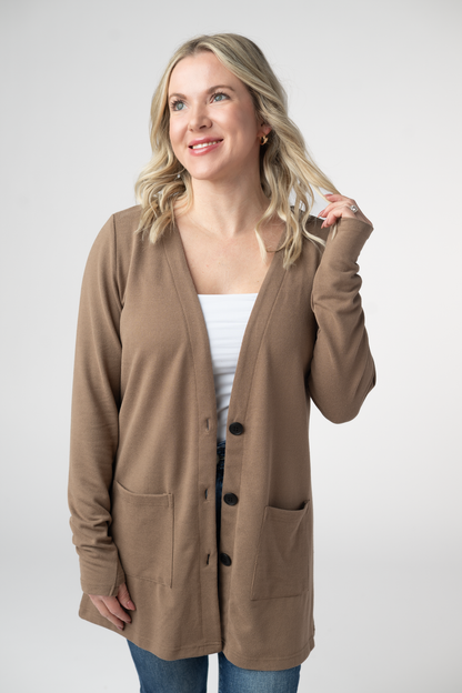IN STOCK Cori Cardigan - Mocha