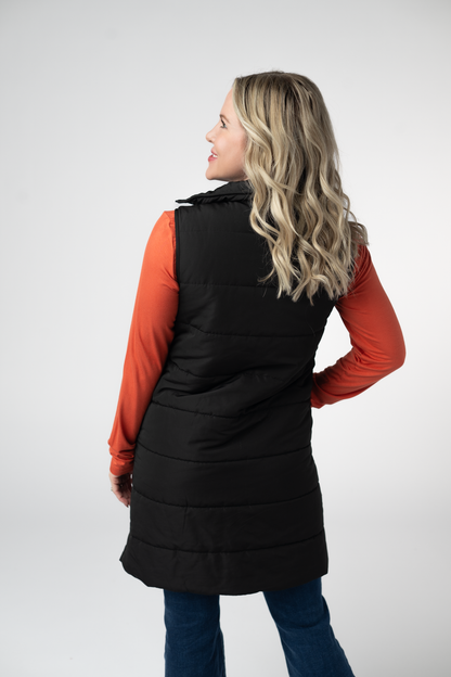 IN STOCK Harlow Long Vest - Black