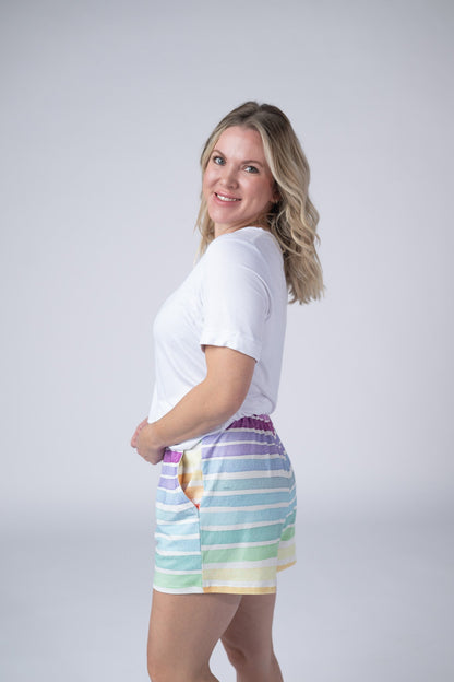 IN STOCK Jamie Shorts - Rainbow Stripes