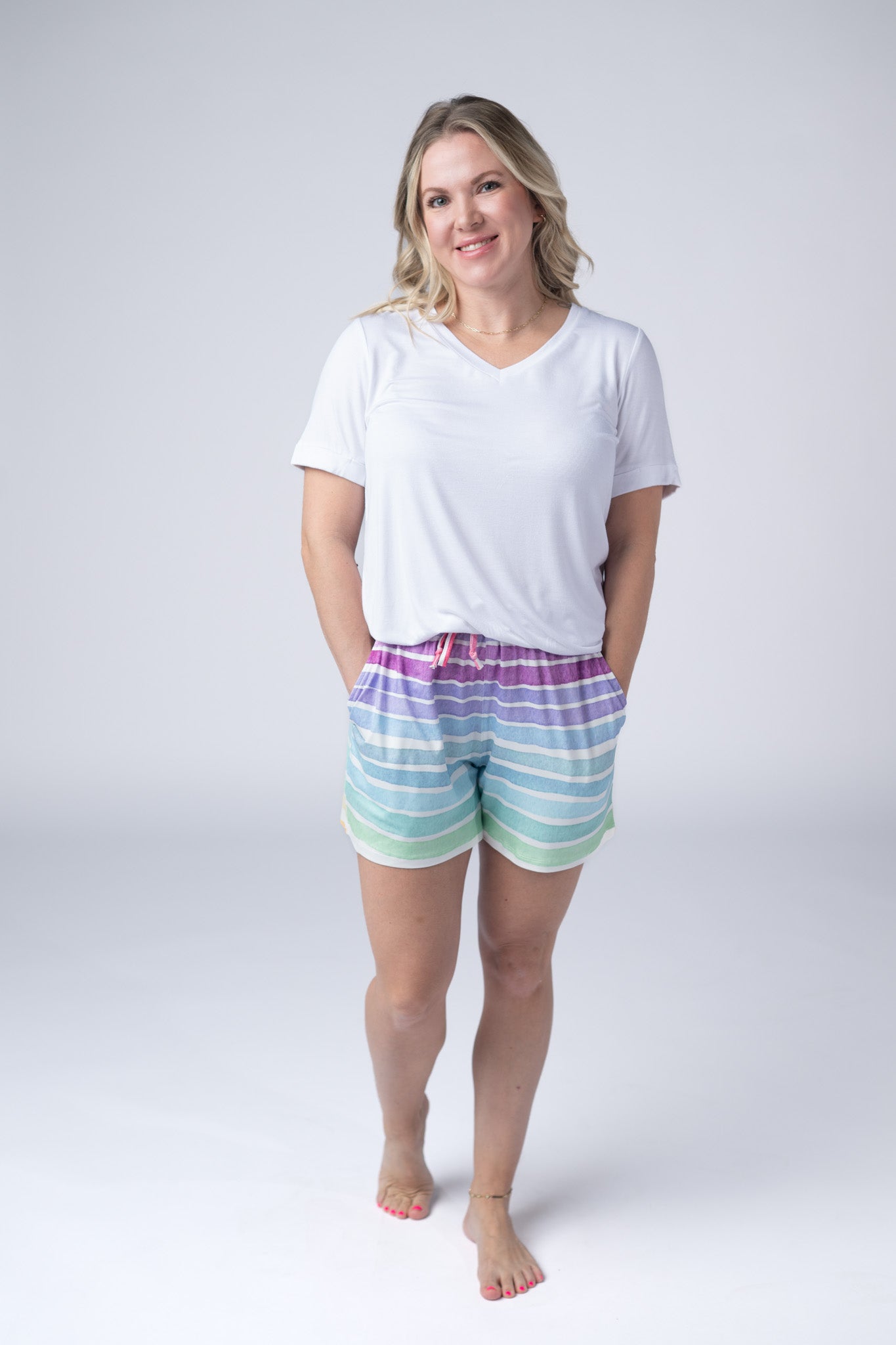 IN STOCK Jamie Shorts - Rainbow Stripes