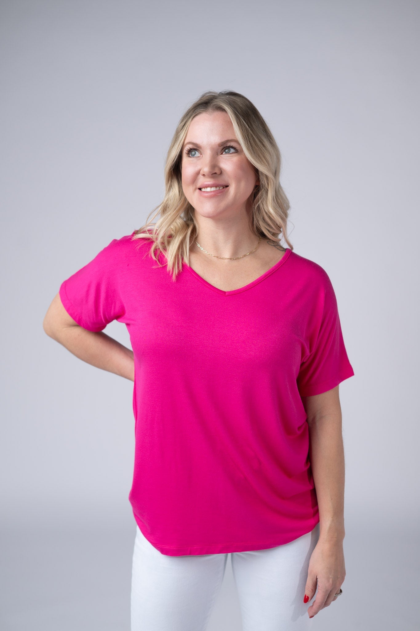 IN STOCK Chloe Cozy Tee - Hot Pink