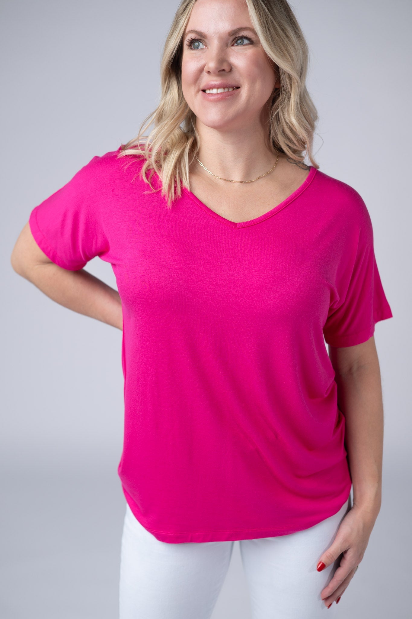 IN STOCK Chloe Cozy Tee - Hot Pink