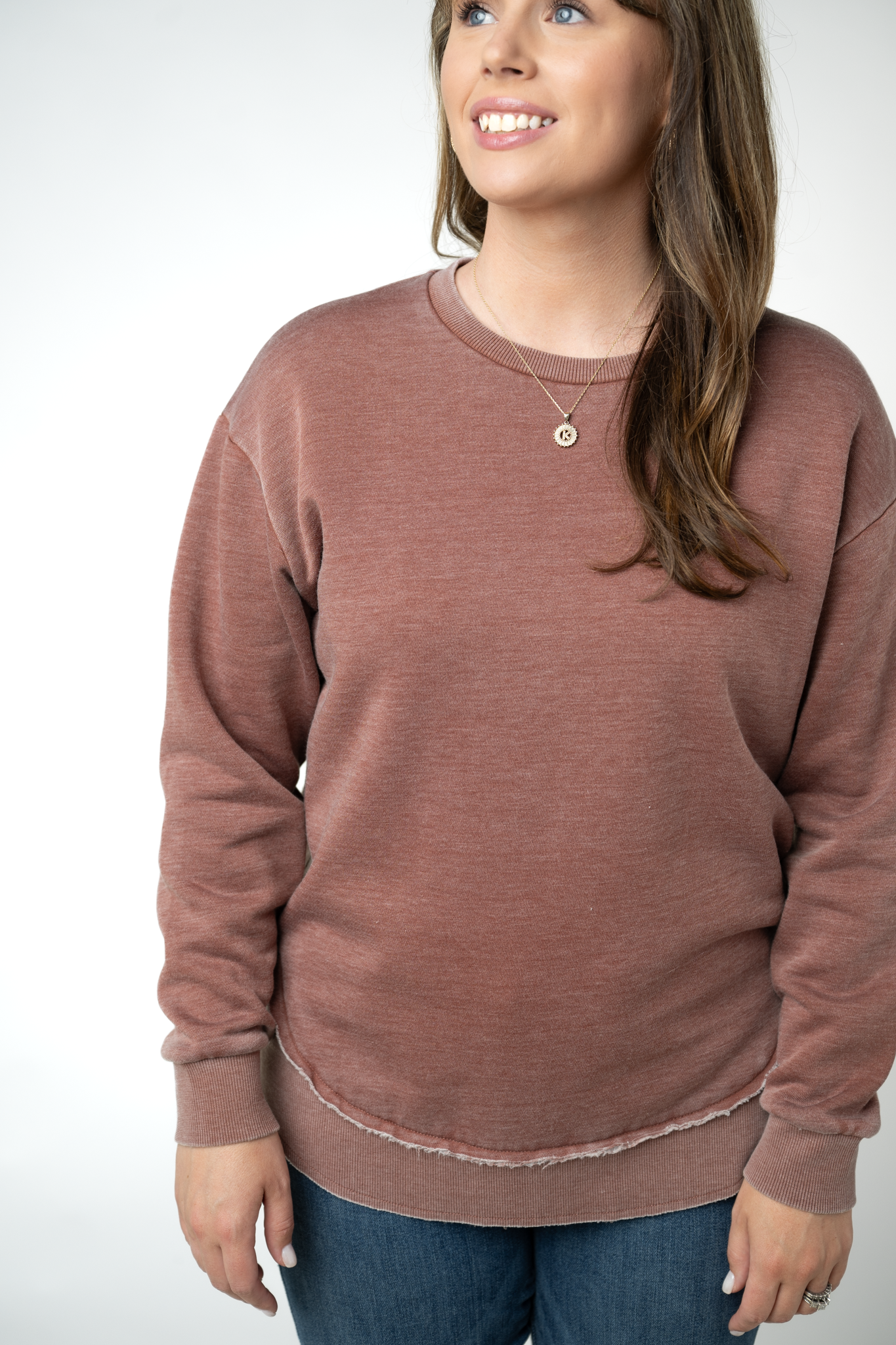 MARKET EXCLUSIVE Vintage Wash Pullover - Brown