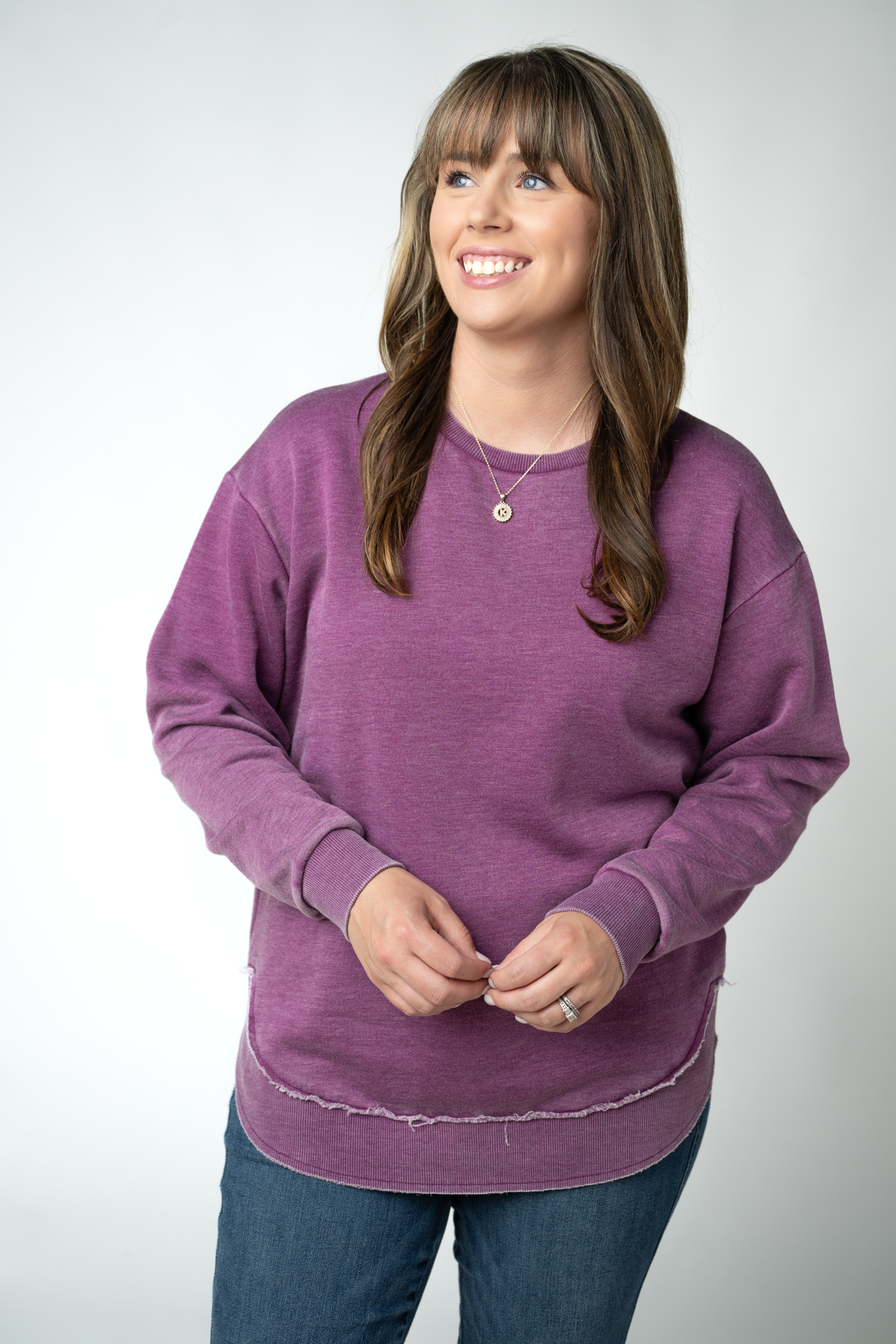 MARKET EXCLUSIVE Vintage Wash Pullover - Purple