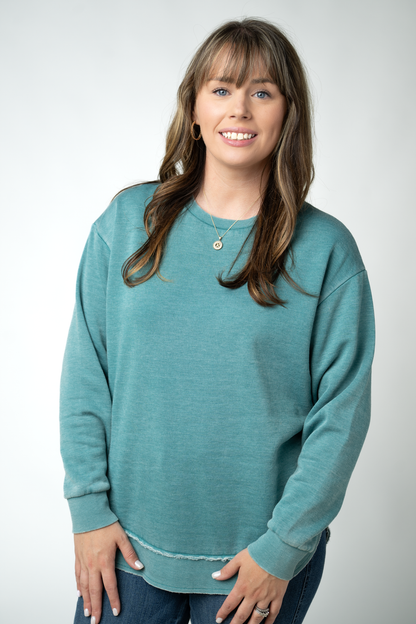 MARKET EXCLUSIVE Vintage Wash Pullover - Teal