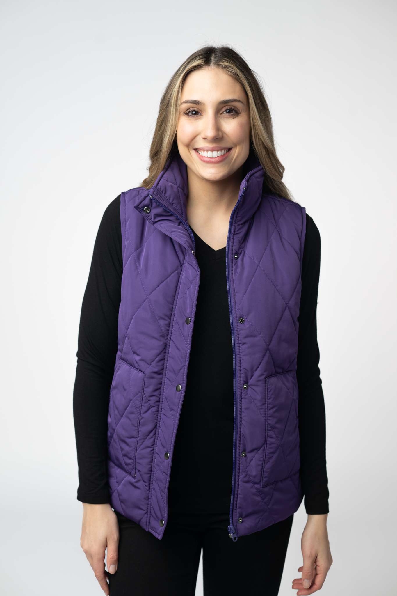 IN STOCK Remy Zip Up Vest - Purple