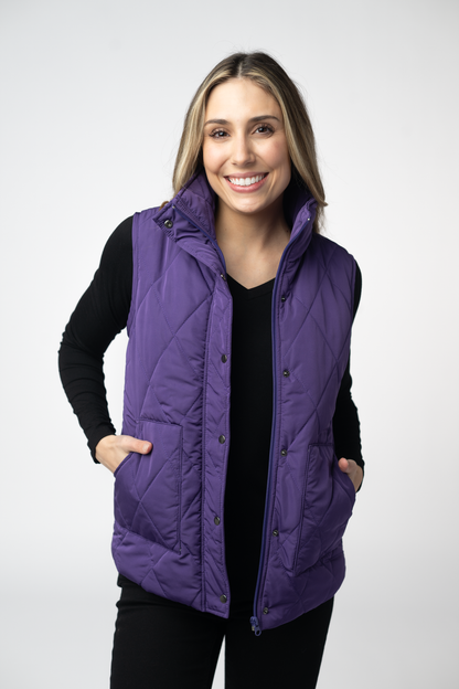 IN STOCK Remy Zip Up Vest - Purple