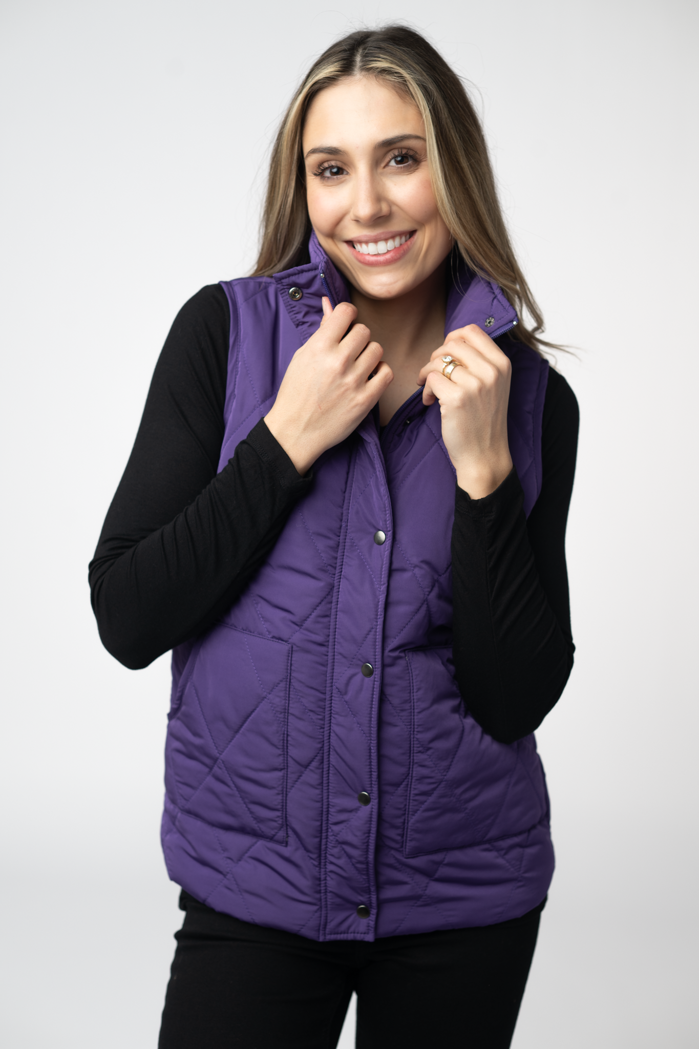 IN STOCK Remy Zip Up Vest - Purple