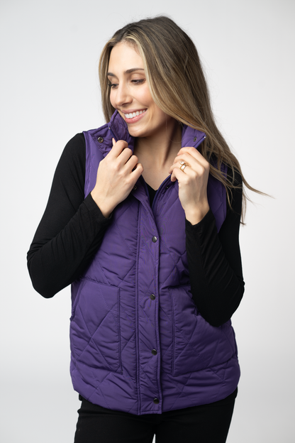 IN STOCK Remy Zip Up Vest - Purple