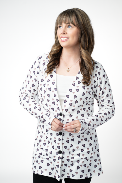 PREBOOK Cori Cardigan - Monochrome Hearts