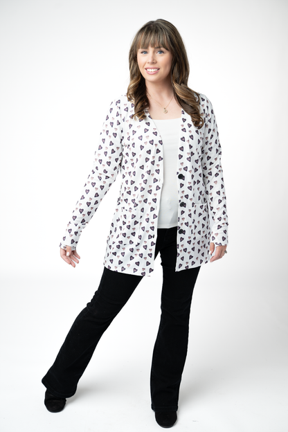PREBOOK Cori Cardigan - Monochrome Hearts