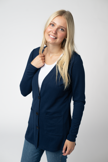 08.21 EN ROUTE Cori Cardigan - Navy