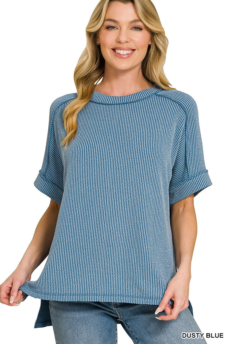All Seasons Corded Short Sleeve Tops