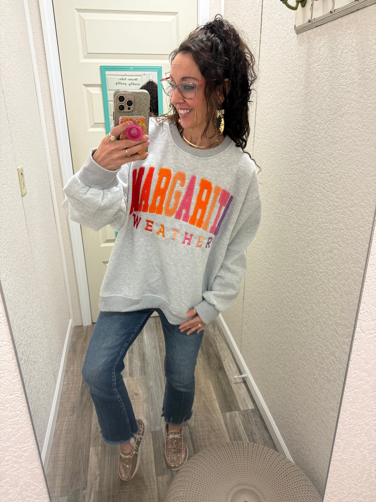 Margarita Weather Embroidered Sweatshirt