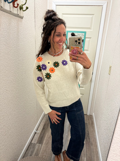 Fall Floral Sweater