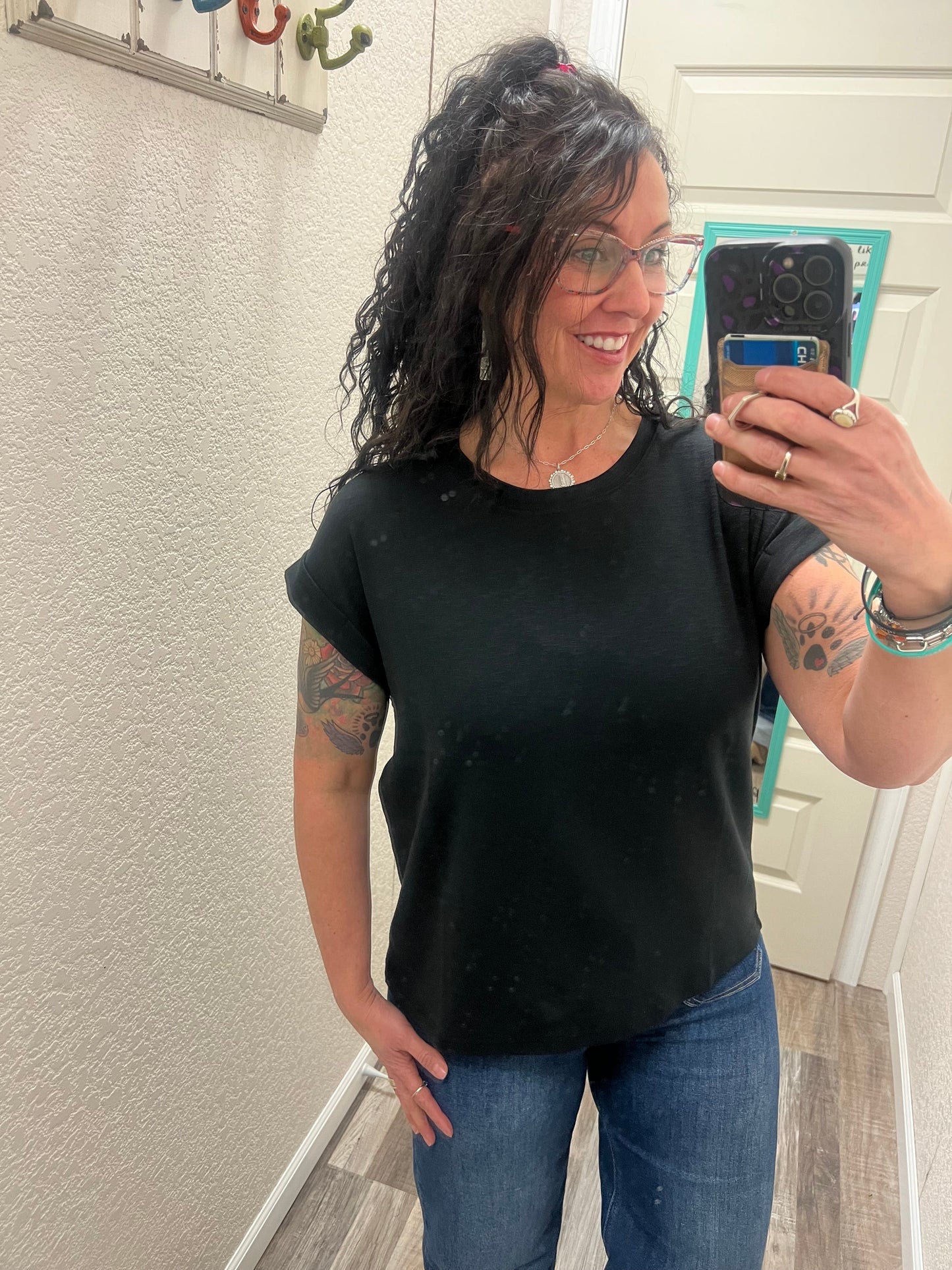 Rae Cuffed Sleeve Top