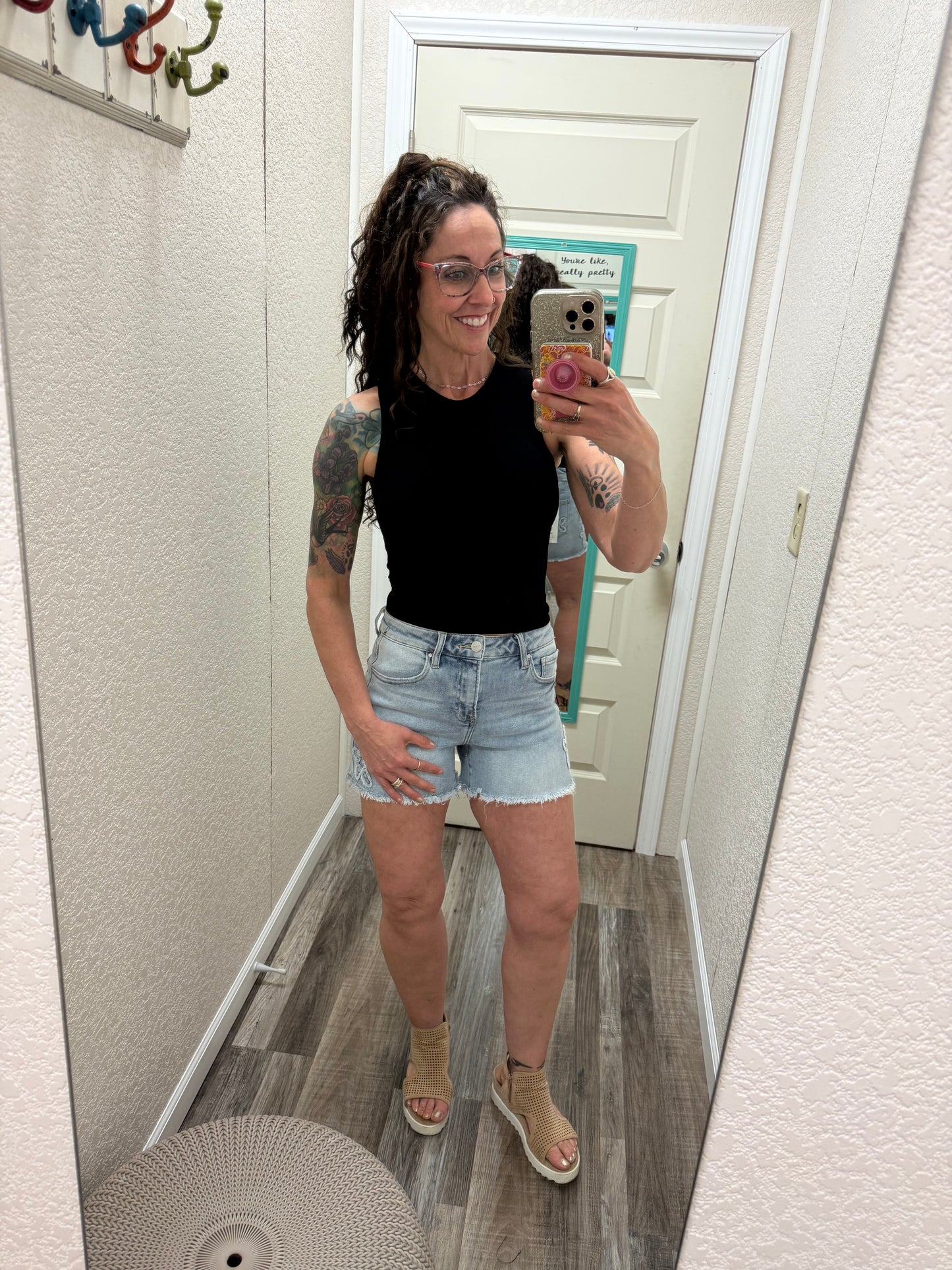 Snatched High Neck Built In Bra Crop Tank