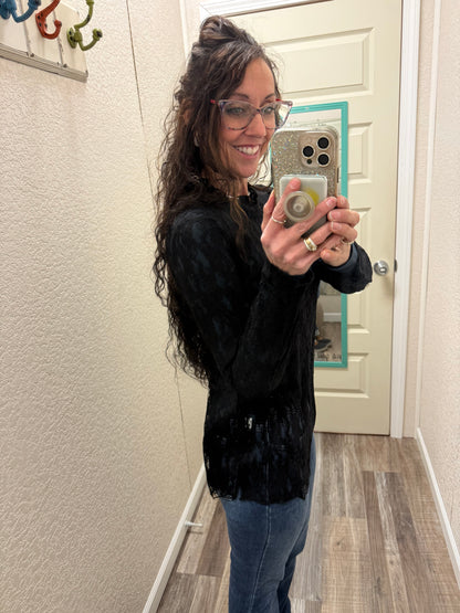 Layla Long Sleeve Relaxed Fit Lace Top