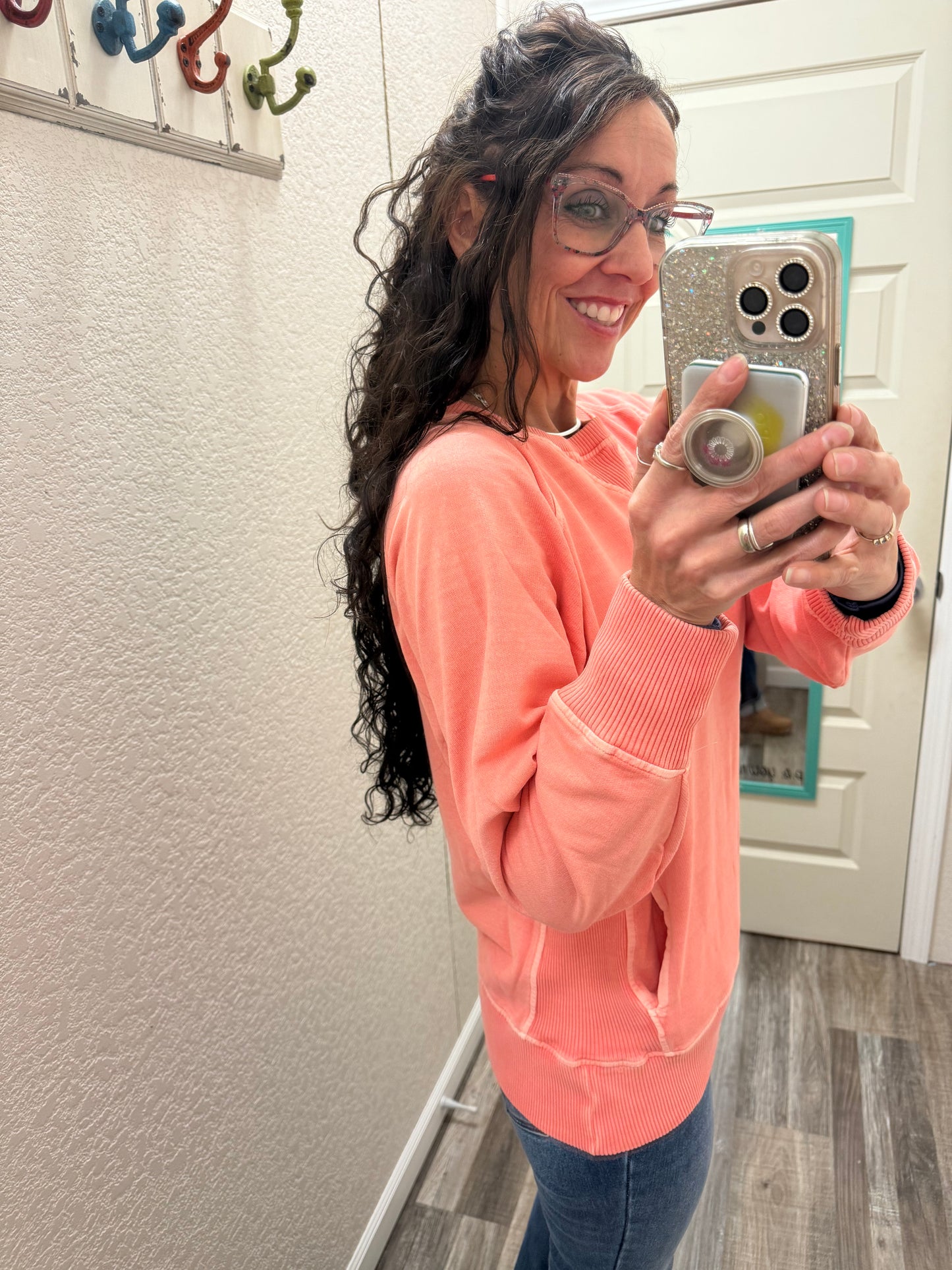 Donna Crewneck Sweatshirt With Pockets